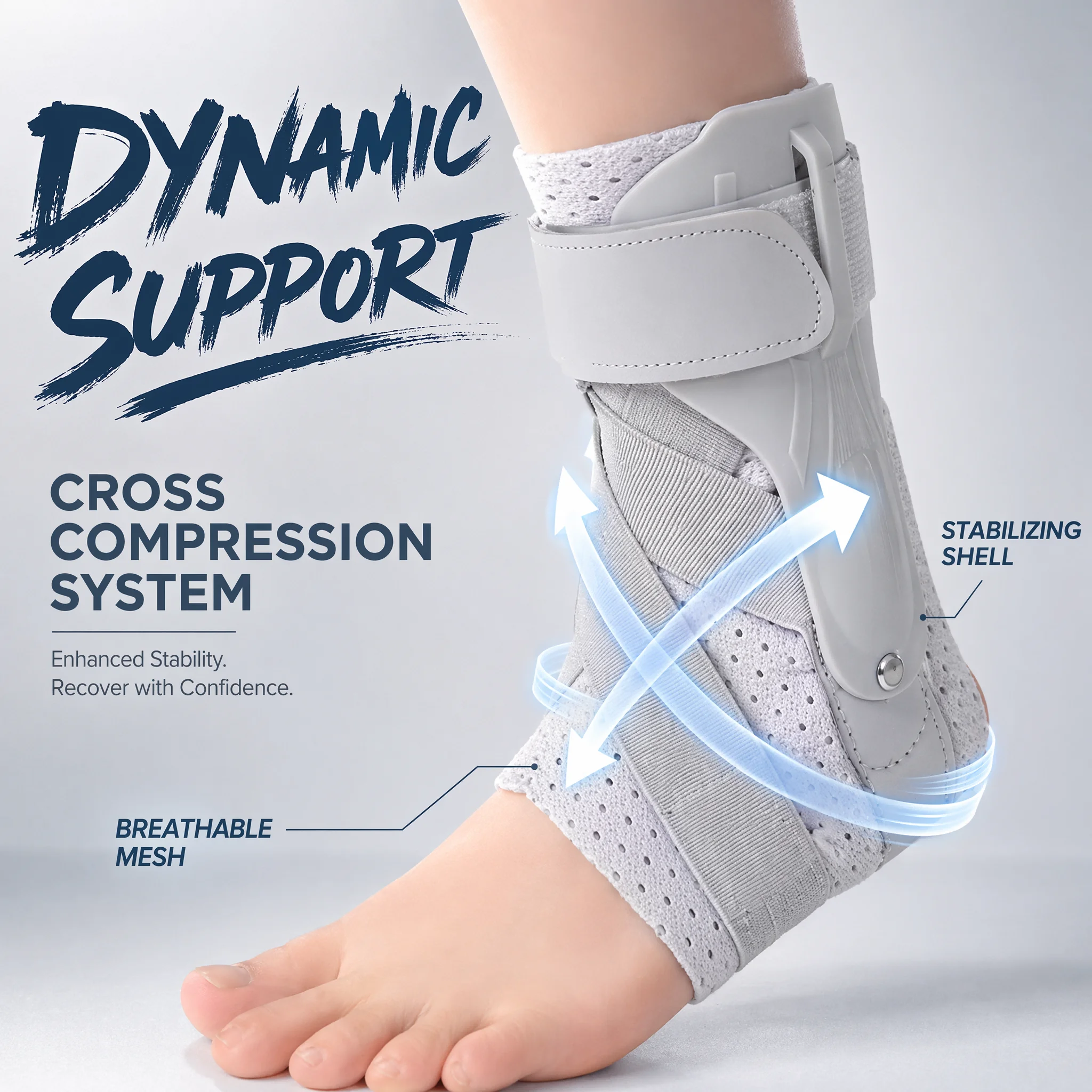 Ankle Mobility Band - Penyangga Pergelangan Kaki dengan Penstabil Samping,